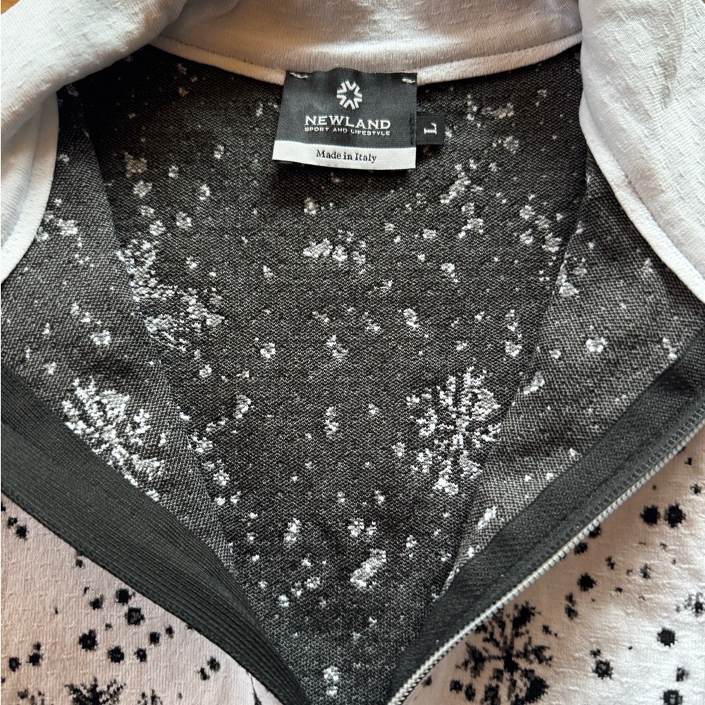 Half-Zip Snowflake Ombre Pullover Midlayer - Whit… - image 5